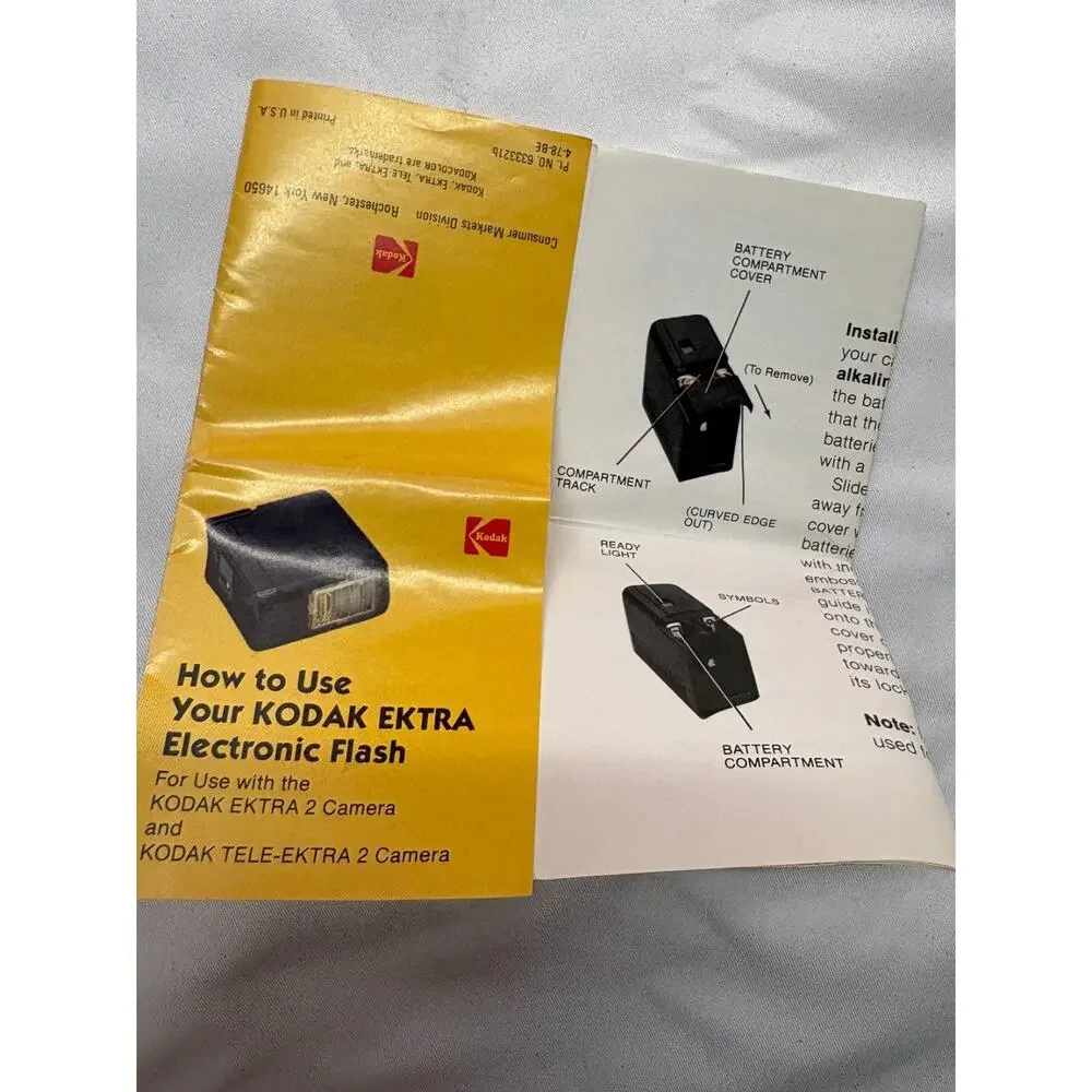 Kodak EKTRA Electronic Flash Untested Vintage Camera Accessory